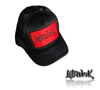 Black and Red Signature Trucker Hat