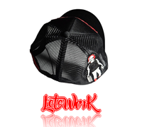 Black and Red Signature Trucker Hat